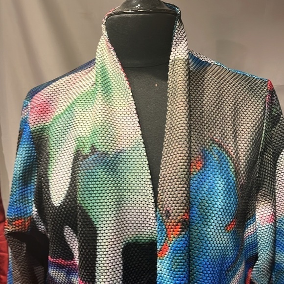 Womens retro jacket nwt polyester colorful trench coat - Picture 2 of 12